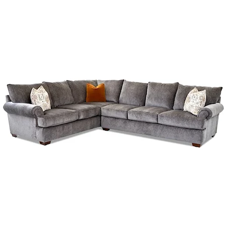 Traditional 5-Seat Sectional Sofa with RAF Sofa